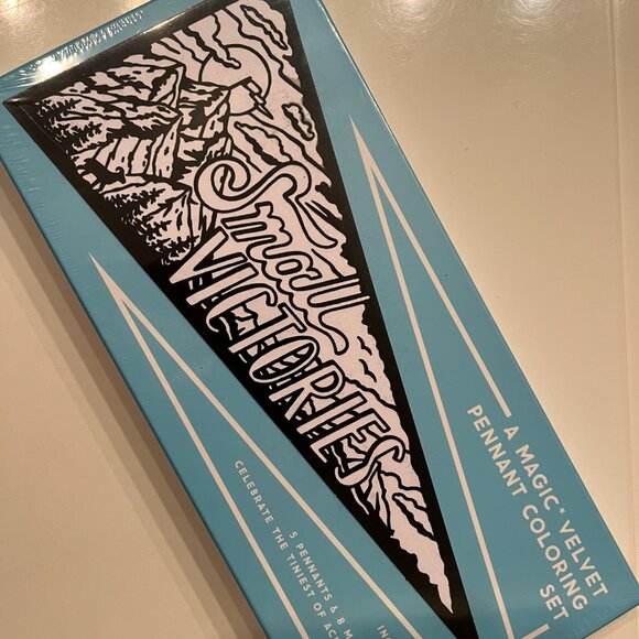Snarky Velvet Pennant Coloring Kit with 5 Hangable Pennants and 8 Markers (new)x - Picture 6 of 12
